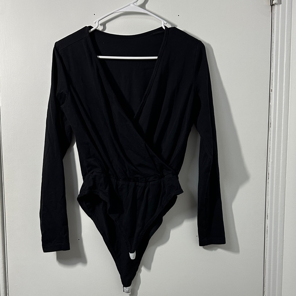 Black Long Sleeve Kids One Piece